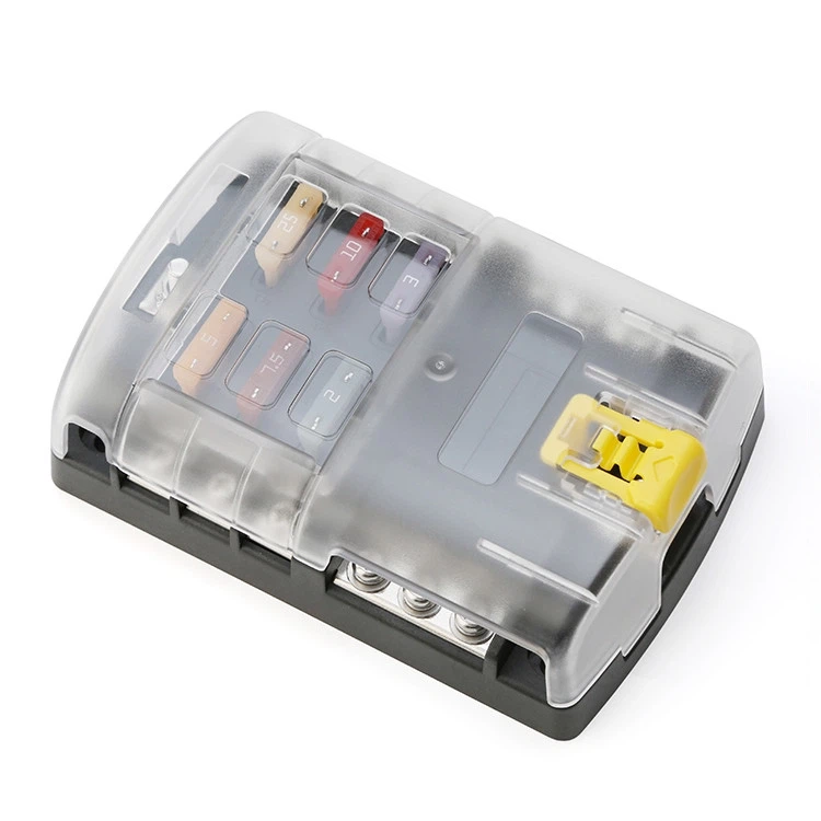 תיבת נתיכים של להב 6 מעגלים עם אפיק שלילי