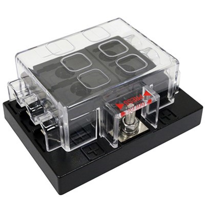 6-באופן שונה ATC ATO Blade Fuse Holder Panel 32V With Plastic Cover for RV ימית אופנוע רכב